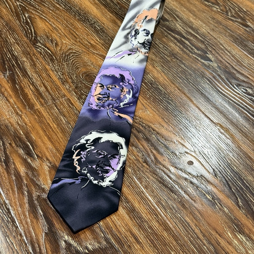 Jerry Garcia Neck Tie Limited Collection Self Portrait Silk Grateful Dead Purple